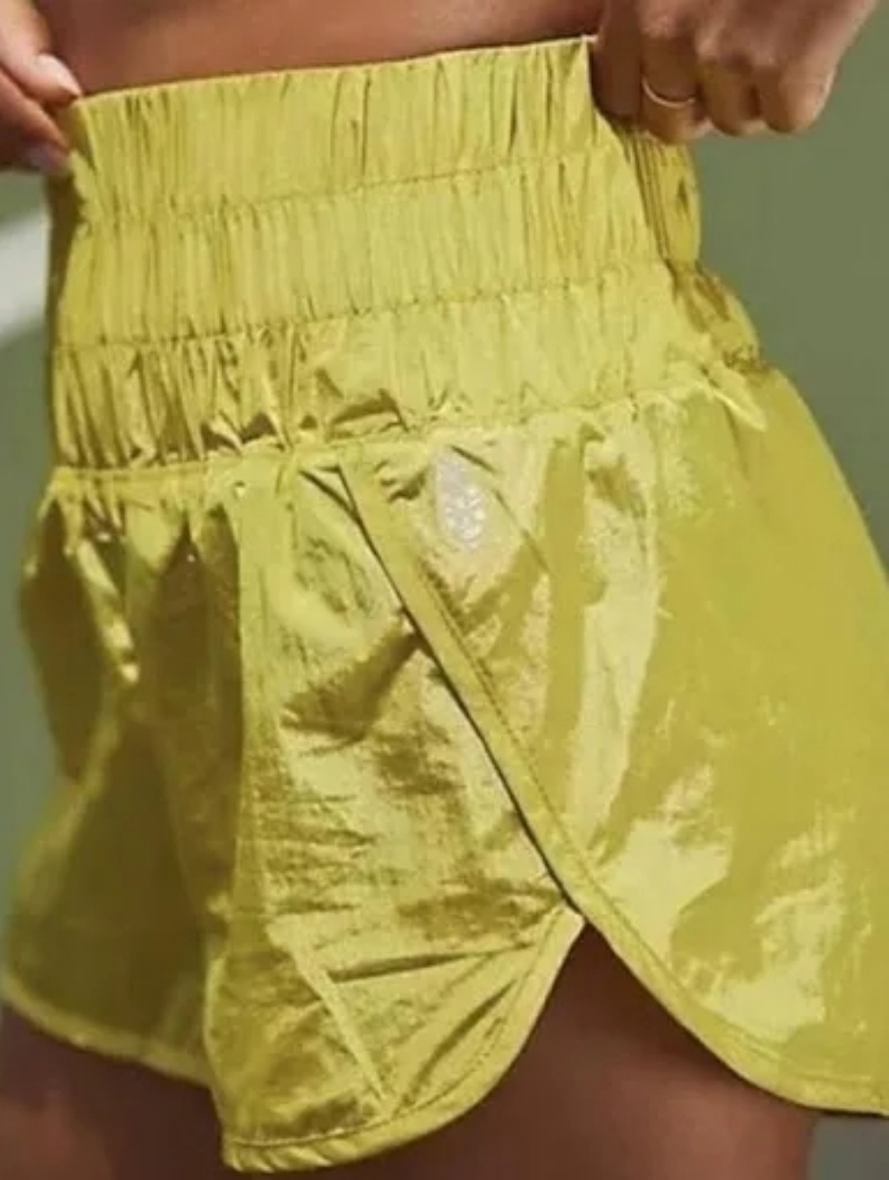 Free people, movement athletic shorts. Neon green/yellow Size Medium